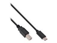 InLine USB C -> USB B (M / M) cable Black 2m (35762) USB kabelis