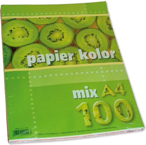 Kreska Papier ksero A4 80g mix kolorow 100 arkuszy KRES0085 (5905824200993) papīrs