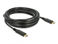 DELOCK Kabel USB 2.0 C > C 4.0m 3A schwarz kabelis, vads