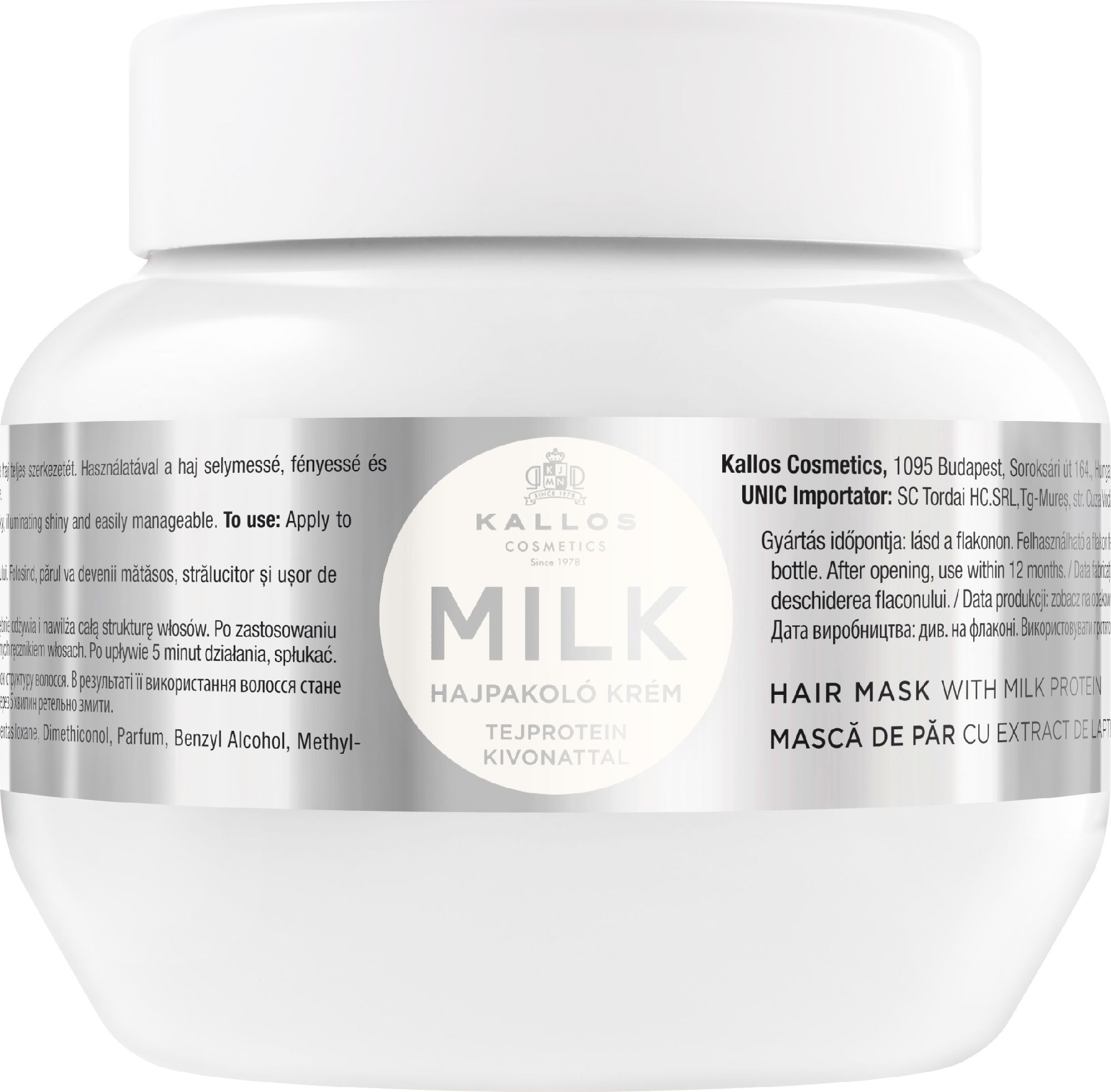 Kallos KJMN maska Milk z ekstraktem proteiny mlecznej 275 ml