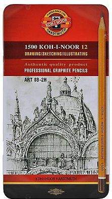 Koh I Noor Graphite pencil 1502/II 8B-2H (12pcs) (146809)