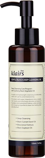 Klairs Gentle Black Deep Cleansing Oil 150ml kosmētika ķermenim