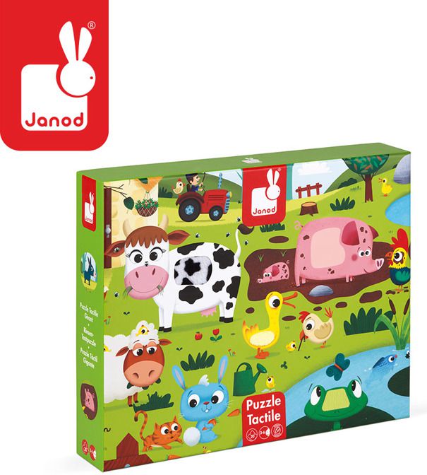 Janod Farma 20 el.sensoryczne puzle, puzzle