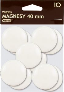 KW Trade Magnesy Grand 40 mm biale op. 10 sztuk KWTR0235 (5903364258788)