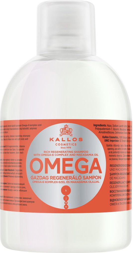 Kallos Omega Hair Shampoo 1000ml Matu šampūns
