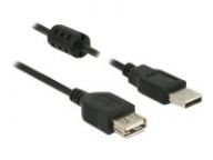 USB Verl. Delock A -> A St/Bu 1.50m schwarz USB kabelis