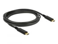 DELOCK Kabel USB 3.1 Gen1 C > C E-Marker 3A 2.0m schwarz kabelis, vads