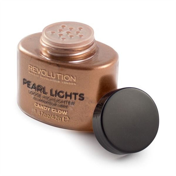 Makeup Revolution Pearl Lights Loose Highlighter Rozswietlacz w pudrze Candy Glow 25g 735128 (5057566005128) kosmētika ķermenim