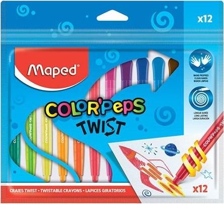 Maped Twist crayons, twisted, 12 colors