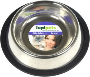 LUPI PETS MISKA METALOWA NA GUMIE 0,23L 003540 (5907459201000) aksesuārs suņiem