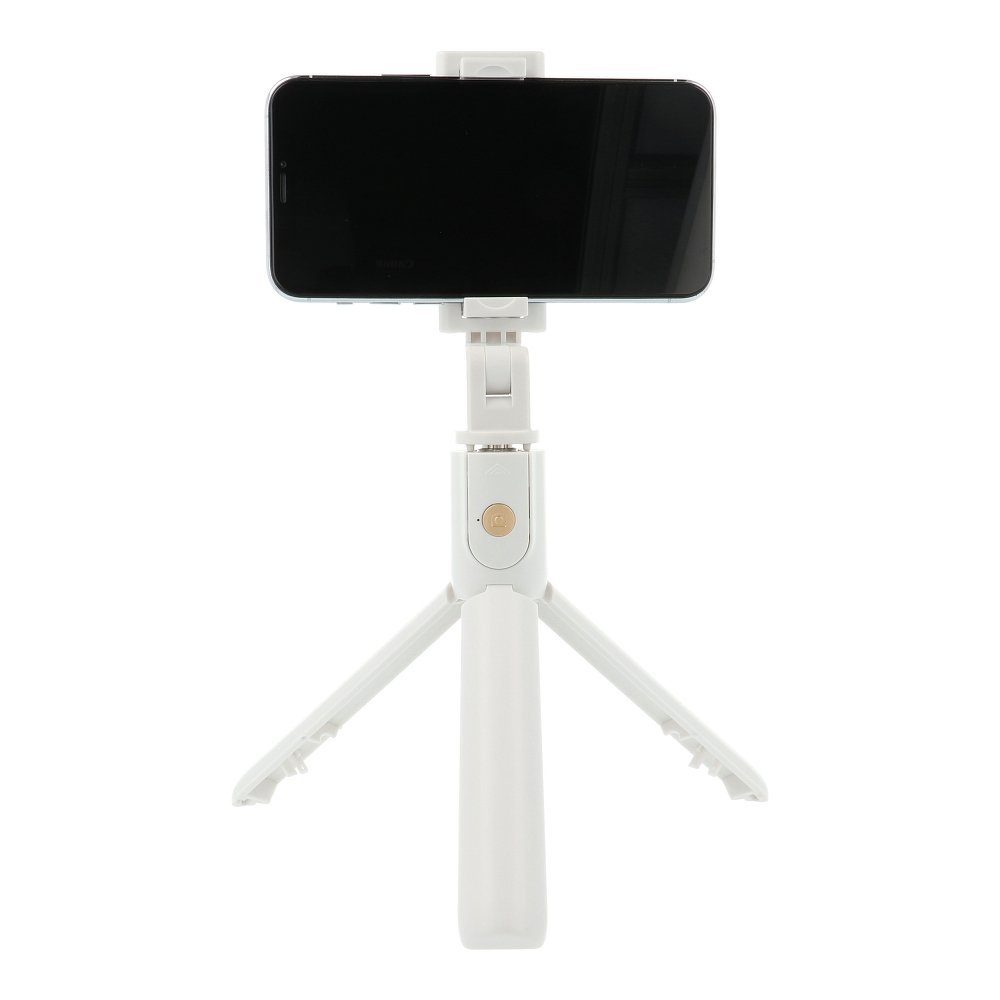 RoGer 2in1 Universāls Selfie Stick + Tripod Statnis ar Bluetooth Tālvadības pulti / Balts Selfie Stick