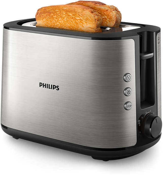Toaster Philips Viva Collection HD2650/90 (950W; silver color) Tosteris