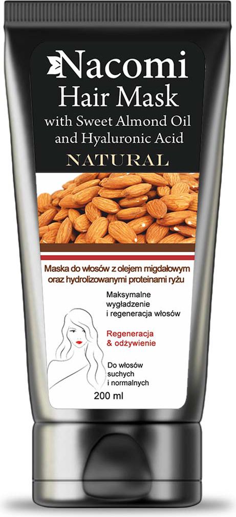 Nacomi Maska z Olejem ze Slodkich Migdalow i Proteinami Ryzu i Kwasem Hialuronowym 200ml 5902539700640 (5902539700640)