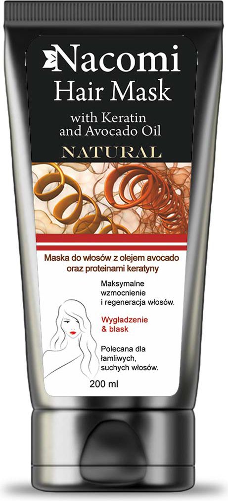 Nacomi Maska do wlosow z olejem arganowym i proteinami kaszmiru 200 ml 5902539700657