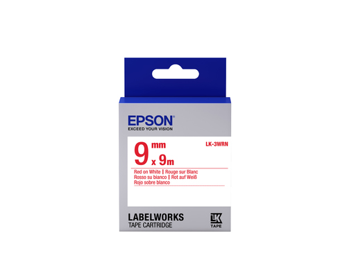 EPSON LK-3WRN Standard Rouge/Blanc 9/9 kārtridžs