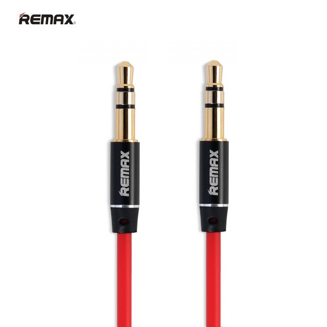 Remax L100 3.5mm AUX spraudnis uz 3.5mm spraudnis Audio pretsapīšan s Kabelis 1.0m Sarkans aksesuārs mobilajiem telefoniem