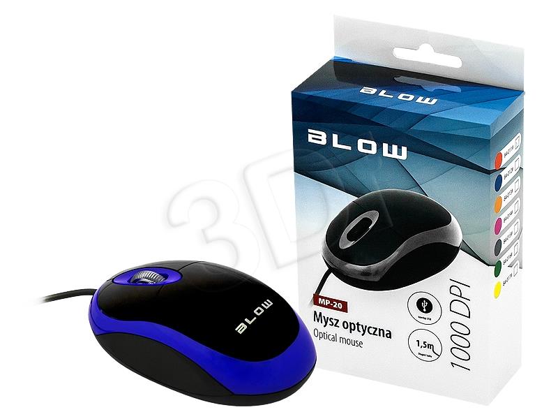 BLOW Optical mouse MP-20 USB blue Datora pele