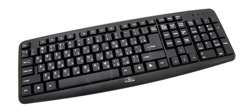 TITANUM Standard Keyboard USB TKR101 | 107 Keys | Russian font klaviatūra