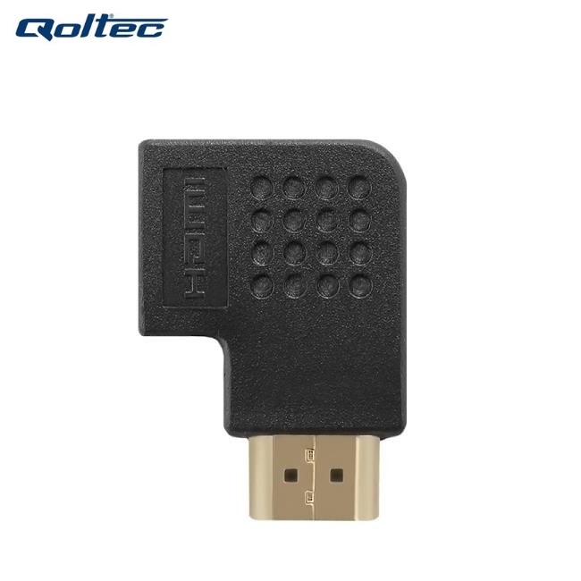 Qoltec 50529 HDMI AF Plakans 90 grādu leņķa Vada adapteris - HDMI A Spraudnis / HDMI A Ligzda Melns aksesuārs mobilajiem telefoniem