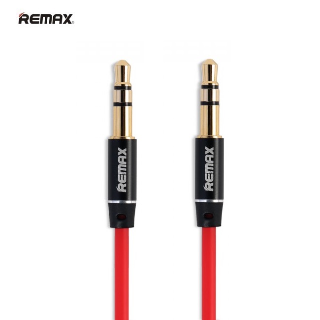 Remax L200 3.5mm AUX spraudnis uz 3.5mm spraudnis Audio pretsapīšan s Kabelis 2.0m Sarkans aksesuārs mobilajiem telefoniem