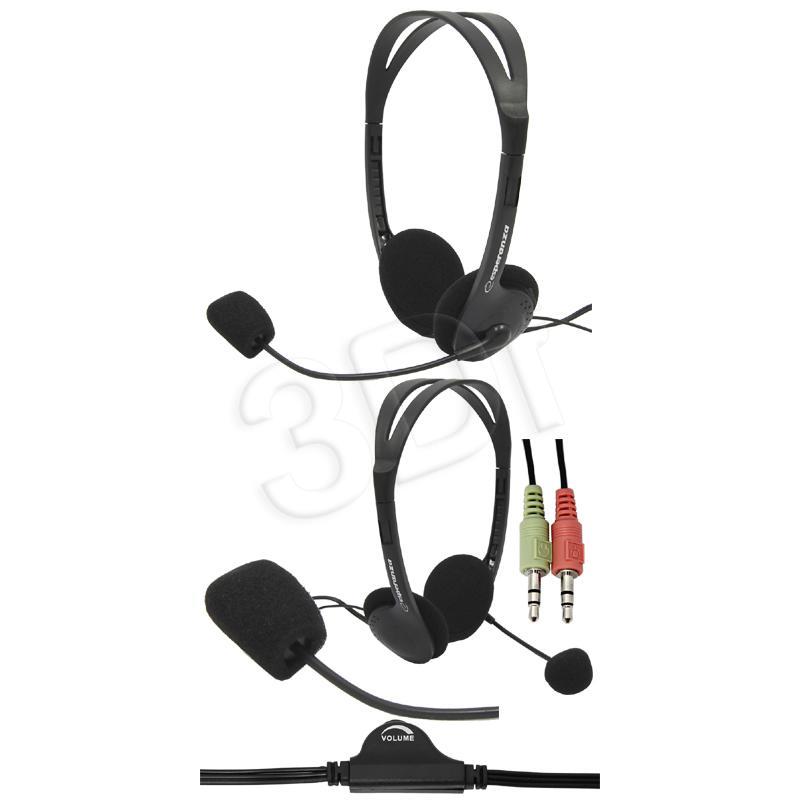 ESPERANZA Stereo Headset with microphone and volume control EH102| 2,5m austiņas