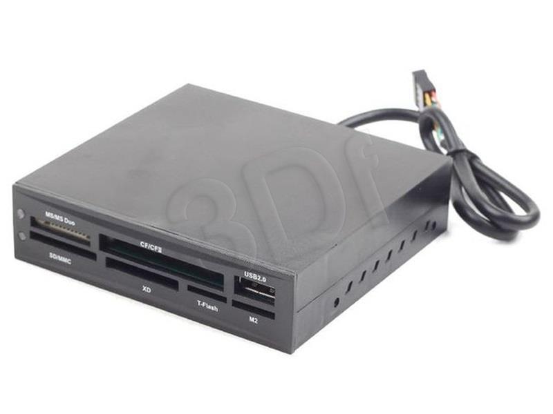 Gembird USB 2.0 internal CF/MD/SM/MS/SDXC/MMC/XD card reader/writer black karšu lasītājs