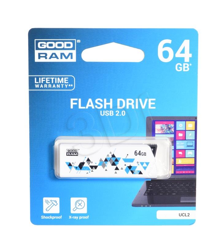 GOODRAM CLICK 64GB USB2.0 WHITE USB Flash atmiņa