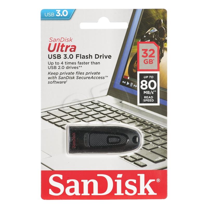 Sandisk Cruzer Ultra 32GB USB 3.0  (transfer up to 80MB/s) USB Flash atmiņa