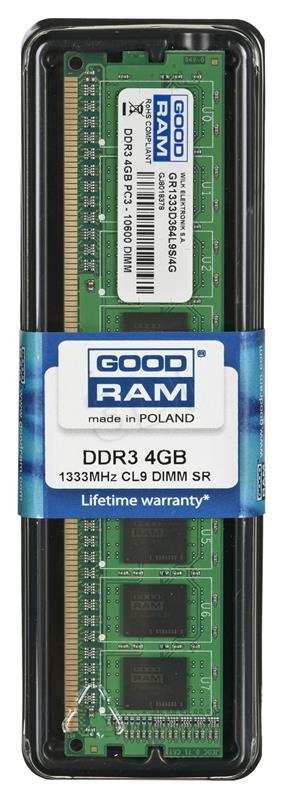 Goodram DDR3  4GB/1333 5128     Single Rank operatīvā atmiņa