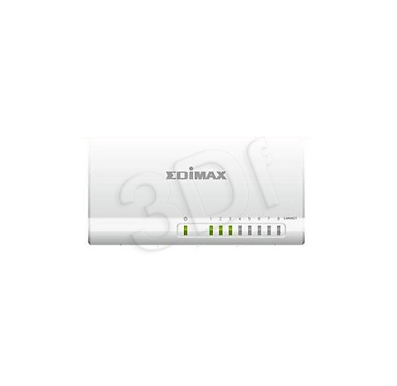 Edimax 8x 10/100/1000Mbps Switch, opt. power supply via USB cable (incl.) komutators