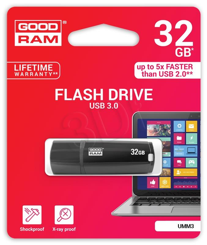 GOODRAM MIMIC 32GB USB 3.0 Black USB Flash atmiņa