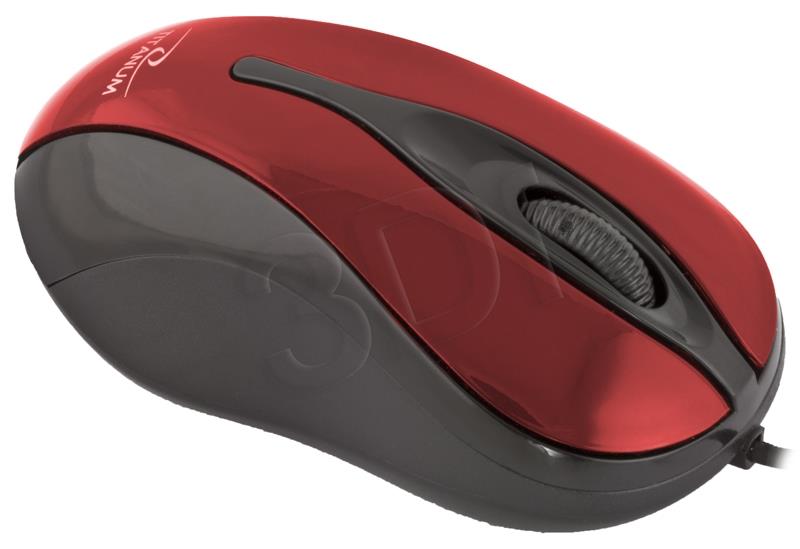 Mouse wired Titanum optyczna TM103R 1000dpi black/ CZERWONY Datora pele