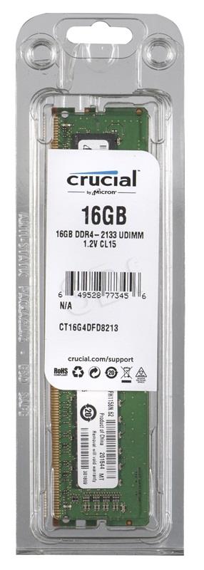 Crucial DDR4 16GB 2133MHz CL15 Unbuffered DIMM operatīvā atmiņa