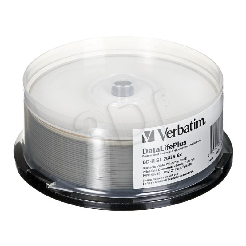 Verbatim BD-R 25pcs/spindle/6x/25GB/Printable/ matricas