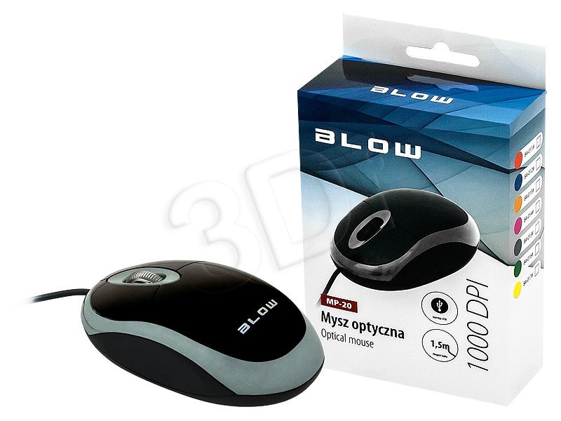 BLOW Optical mouse MP-20 USB grey Datora pele