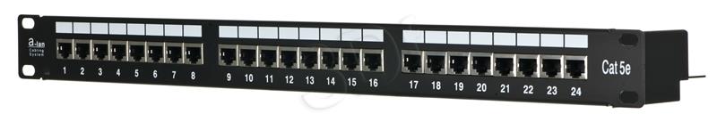 A-LAN Patchpanel STP 24 port kat 5e full Serveru aksesuāri