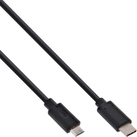 Kabel USB InLine USB C -> Micro USB (M/M) Black 2m (35742) USB kabelis