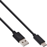 Kabel USB InLine USB C -> USB A (M/M) Black 0.5m (35736) USB kabelis