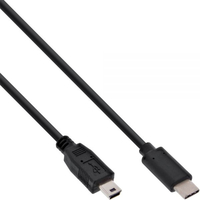 InLine USB C -> Mini USB (M/M) Black 0.5m (35756) USB kabelis