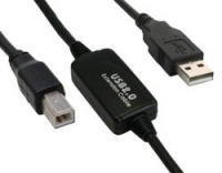 Kabel USB InLine USB A/B, 10m (34511I) USB kabelis