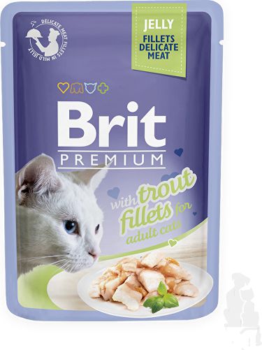 Brit KOT sasz.85g prem. zel TROUT FILLET VAT008669 (8595602518494) kaķu barība