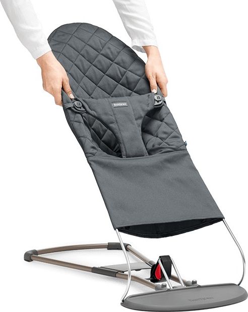 BABYBJORN - Fabric Seat for Baby Bouncer Balance Bliss Anthracite, Cotton šūpuļkrēsls