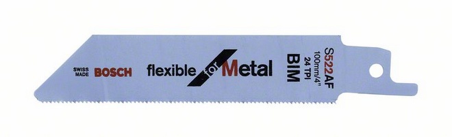 Bosch Brzeszczot do pily szablastej Flexible for Metal 100x19x0,9mm A522AF 5szt. - 2608656010 2608656010 (3165140093460) Elektriskais zāģis