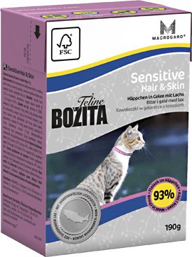 Bozita Sensitive hair & skin - 190g 007731 (7300330020611) kaķu barība