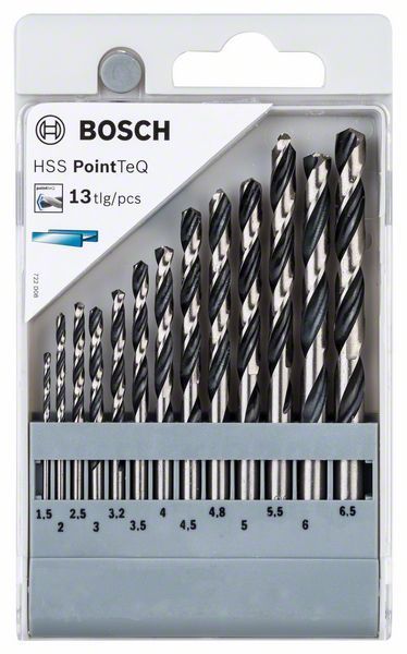 Wiertlo Bosch do metalu HSS walcowe 1,5 2 4,5 4 5,5 5 4,8 3 2,5 3,5 6 3,2 6,5mm zestaw (2608577349)