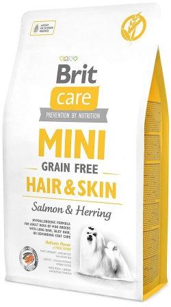 Brit Care Pies 7kg Mini Adult Hair Skin VAT010425 (8595602520244) barība suņiem