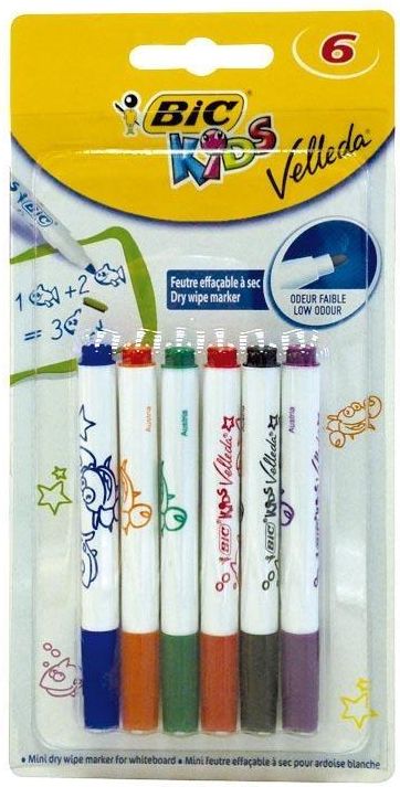 Bic Markery Mini Kids Velleda 6 szt. (199921) 199921 (3086126707426)