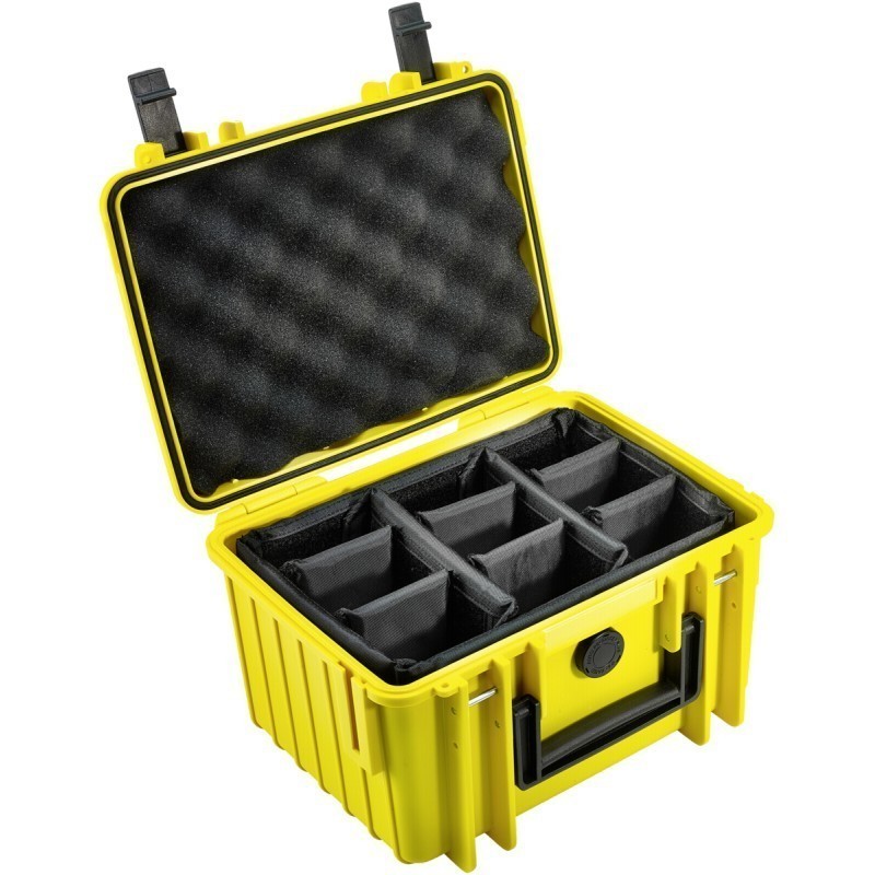 B&W Outdoor Case 2000 yellow padded partition insert soma foto, video aksesuāriem
