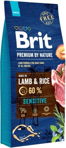 Brit Premium By Nature Sensitive Lamb 15kg VAT011775 (8595602526642) barība suņiem