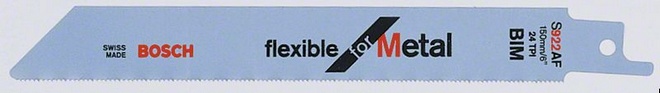 Bosch Brzeszczot do pily szablastej Flexible for Metal 150x19x0,9mm S922AF 5szt. 2608656013 Elektriskais zāģis